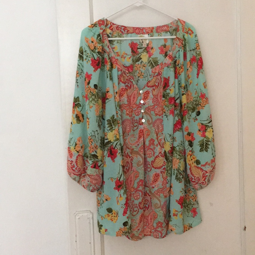 floral peasant blouse